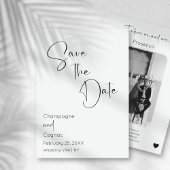 Save the Date Modernes Script-Hochzeitsszenario-Fo Einladung