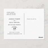 Save the Date Modernes Script-Hochzeitsszenario-Fo Postkarte (Rückseite)