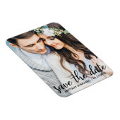 Save the Date Modernes Verlobung Foto SB Magnet (Rechte Seite)