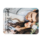 Save the Date Modernes Verlobung Foto SB Magnet (Horizontal)