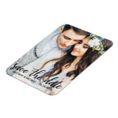 Save the Date Modernes Verlobung Foto SB Magnet (Linke Seite)