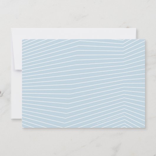 SAVE THE DATE modernes Wirbelsäulenblau Einladung (Rückseite)