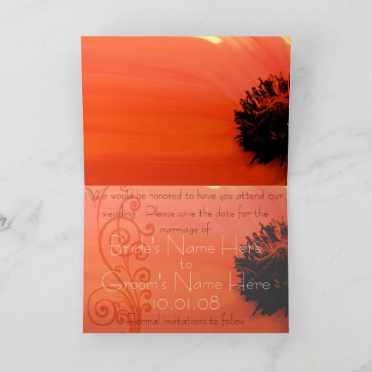 Save the Date - Mohn Einladung (Innenseite)