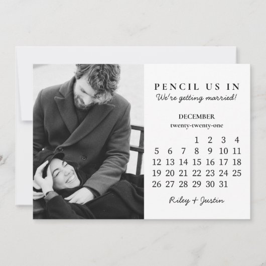 Save The Date | Monatskalender Dezember 2021 Einladung (Vorderseite)