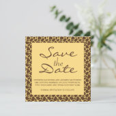 Save the Date Mongram Safari Einladung zur Hochzei (Stehend Vorderseite)