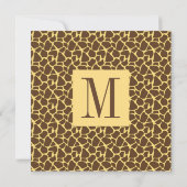 Save the Date Mongram Safari Einladung zur Hochzei (Rückseite)