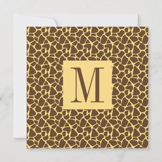 Save the Date Mongram Safari Einladung zur Hochzei (Rückseite)