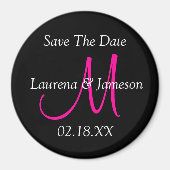 Save the Date Monogram Magnet (Vorne)