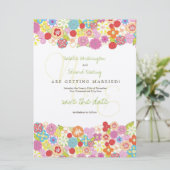 Save the Date Monogram Spring Summer (Stehend Vorderseite)