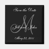 Save the Date Monogram Wedding Magnet (Vorne)