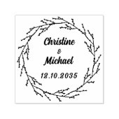 Save the Date Monogram Wedding Wreath Permastempel (Design)