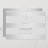 Save The Date | Monogramm der Aluminiumstreifen (Vorne/Hinten)