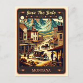 Save The Date | Montana Einladung Postkarte (Vorderseite)
