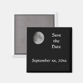 Save the Date Moon Magnet (Vorderseite/Rückseite)