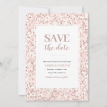 Save the Date Mosaic Dusty Pink Einladung