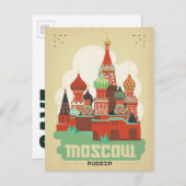 Save The Date | Moskau, Russland Ankündigungspostkarte (Vorne/Hinten)