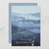 Save the Date Mountains Nebel (Vorne/Hinten)