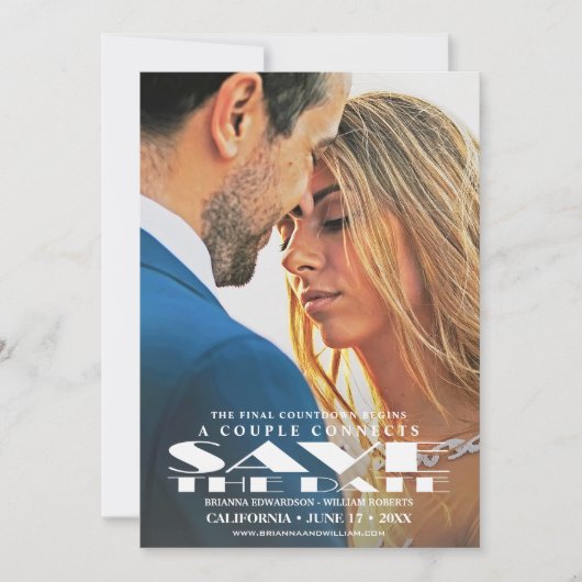 Save the Date | Movie Poster Foto Einladung (Vorderseite)