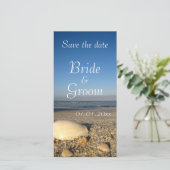 SAVE THE DATE - Muscheln am Strand (Stehend Vorderseite)