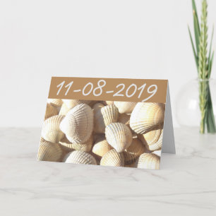 Save the Date Muscheln Summer Tropical Bridal Ankündigung