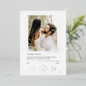 Save the Date Music Player First Dance Foto Folieneinladung (Stehend vorne)