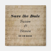 Save the Date Music Theme Magnet (Vorne)