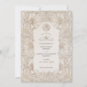 Save the Date Muted White Muslim Islamic Morris Einladung (Vorderseite)