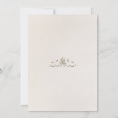 Save the Date Muted White Muslim Islamic Morris Einladung (Rückseite)