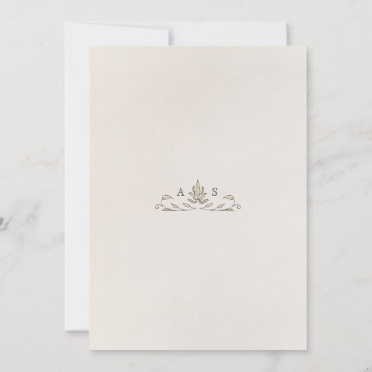 Save the Date Muted White Muslim Islamic Morris Einladung (Rückseite)