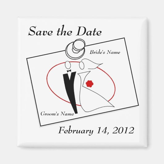 Save the Date nach dem Ende Magnet (Vorne)