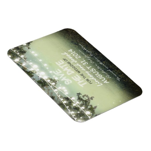 Save the Date Nachtlicht rustikales MAGNET (Rechte Seite)