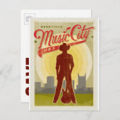 Save The Date | Nashville, TN - Music City USA Ankündigungspostkarte (Vorne/Hinten)