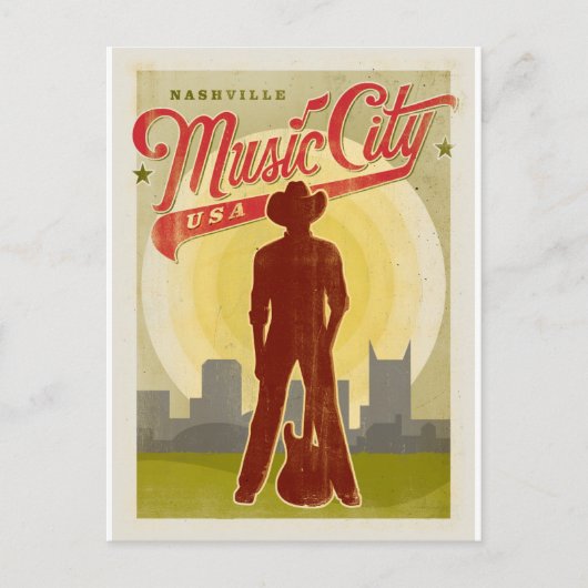 Save The Date | Nashville, TN - Music City USA Ankündigungspostkarte (Vorderseite)