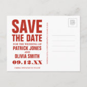 Save The Date | Nashville, TN - Muster Print Ankündigungspostkarte (Rückseite)