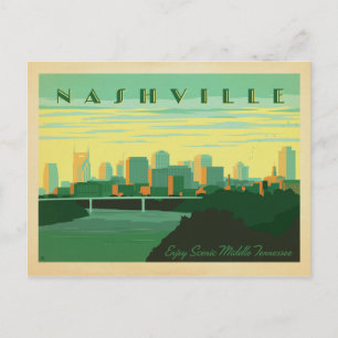 Save The Date   Nashville, TN - Skyline Ankündigungspostkarte