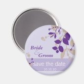 SAVE THE DATE: Natur - lilac lila latte Magnet (Vorderseite/Rückseite)