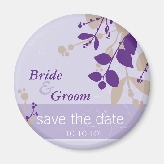 SAVE THE DATE: Natur - lilac lila latte Magnet (Vorne)