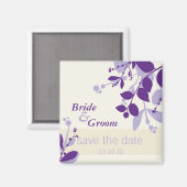 SAVE THE DATE: Natur - Vanille lilac lila Magnet (Vorderseite/Rückseite)