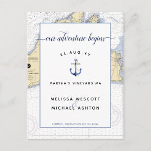 Save the Date #Nautical Anchor   #SaveTheDate MV Ankündigungspostkarte