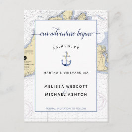 Save the Date #Nautical Anchor | #SaveTheDate MV Ankündigungspostkarte
