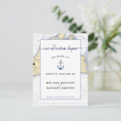 Save the Date #Nautical Anchor | #SaveTheDate MV Ankündigungspostkarte (Stehend Vorderseite)