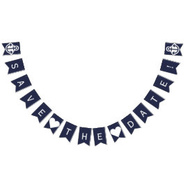 Save the Date Nautical Bunting Foto Prop. Wimpelkette