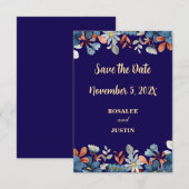 Save the Date Navy Blue (Vorne/Hinten)