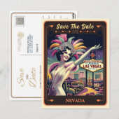 Save The Date | Nevada Einladung Postkarte (Vorne/Hinten)