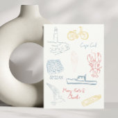 Save the Date New England Sommerhochzeit Einladung