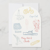 Save the Date New England Sommerhochzeit Einladung (Vorderseite)