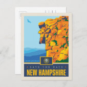 Save The Date | New Hampshire Einladungspostkarte (Vorne/Hinten)