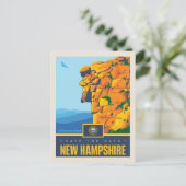 Save The Date | New Hampshire Einladungspostkarte (Stehend Vorderseite)