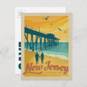 Save The Date | New Jersey Shoreline Ankündigungspostkarte (Vorne/Hinten)