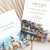 Save the Date New Orleans Französische Kathedrale Einladung